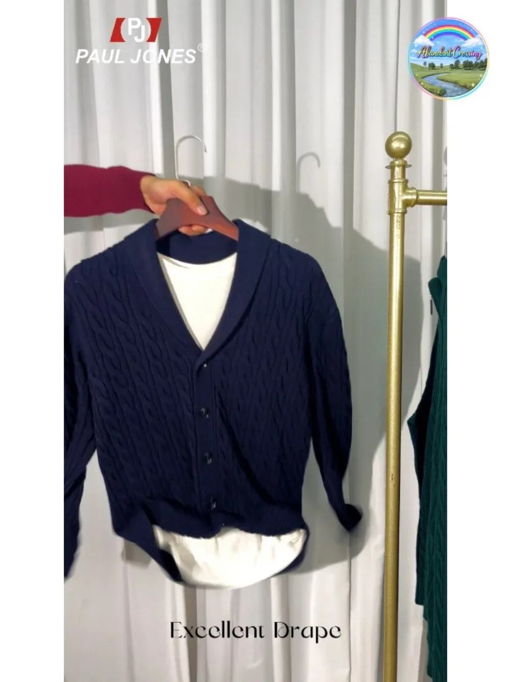 Mens Cable Knit Cardigan Button Down Shawl Collar Sweater Long Sleeve